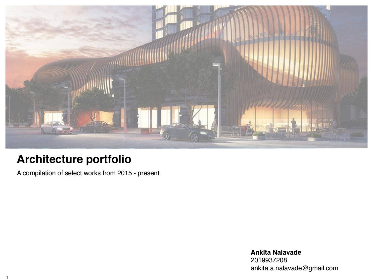 Architecture Portfolio by Ankita Nalavade - Issuu
