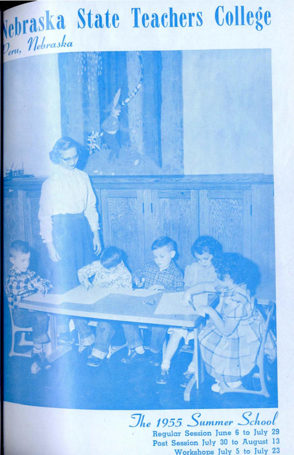 1955 Summer Catalog of Peru State Teachers College (Nebraska) by Peru