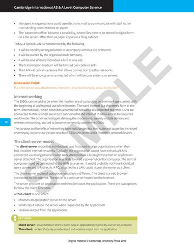 Cambridge International AS/A L Level Computer Science sample by ...