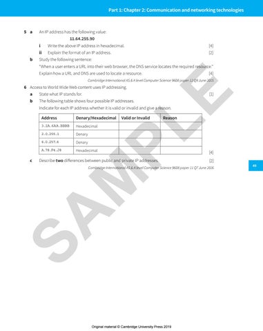 Cambridge International AS/A L Level Computer Science sample by ...