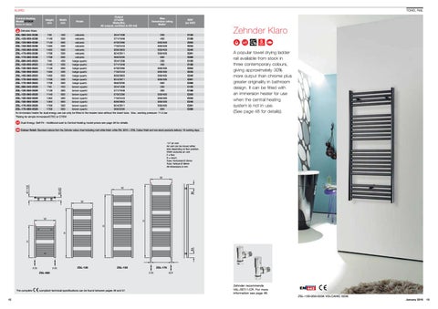 Zehnder Radiators and Towel Warmers Profession 家具手册 第 7 页