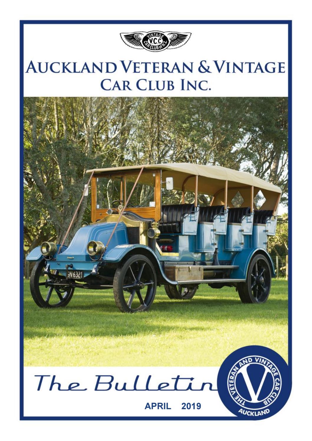 Auckland VCC _ April 2019 by Vintage Car Club of New Zealand Issuu