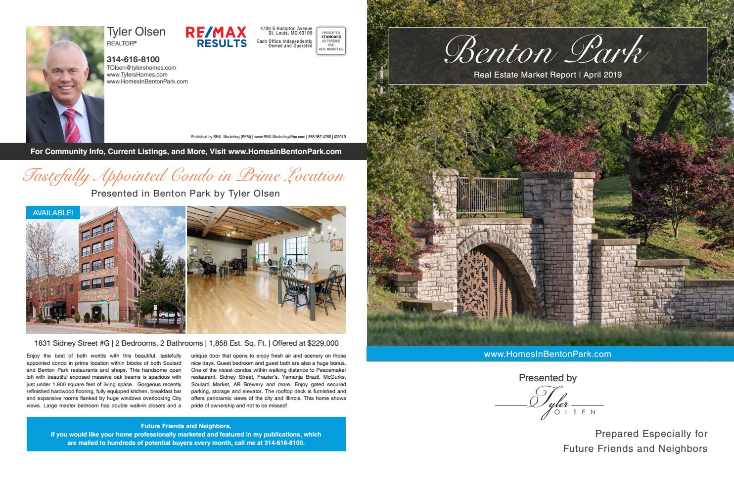 Tyler Olsen Benton Park April 2019 by REAL Marketing Issuu