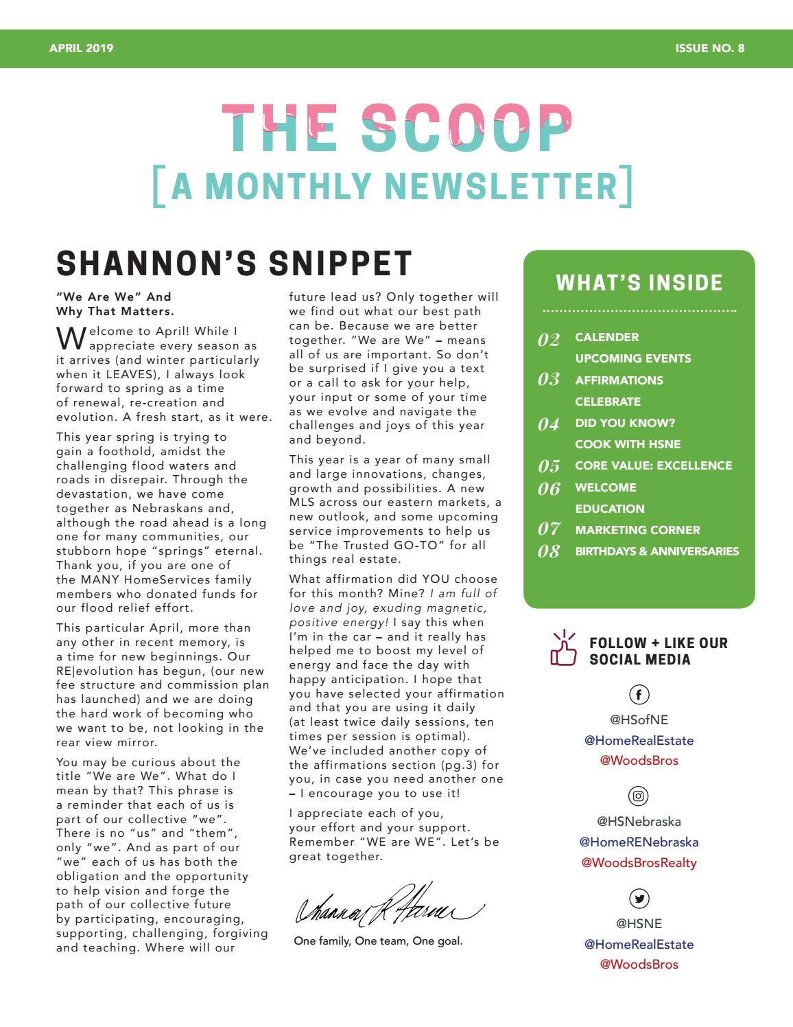 The Scoop Newsletter Vol. 8 by HomeServices of Nebraska Issuu