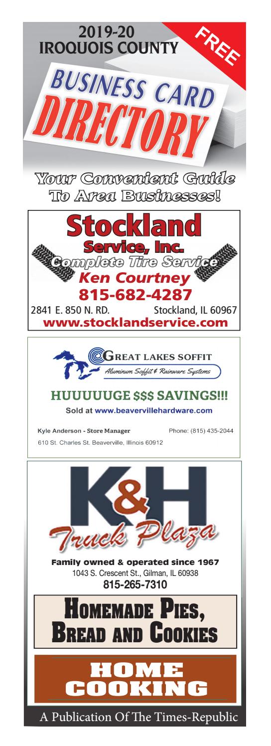 Iroquois County Business Card Directory by TimesRepublic Special