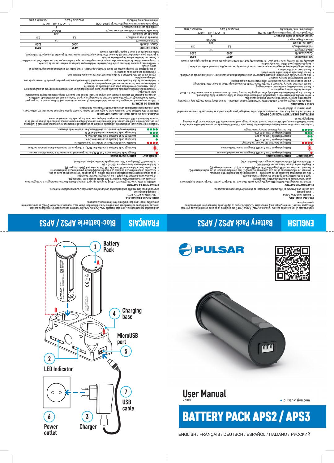 APS 2 / APS 3 Battery Packs | User Manual by Yukon Advanced Optics