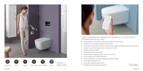 Vitra V-Care Autowash 智能 Shower Toilet 家具手册 第 3 页