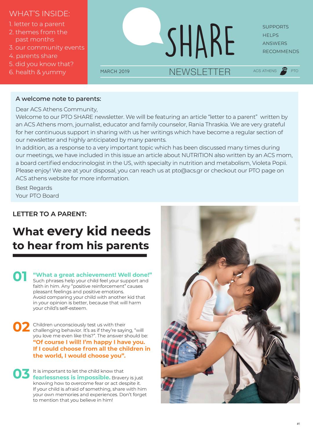 We Need To Hear From All Parents And >> Pto Share Newsletter March 2019 By Acs Athens Issuu We Need To Hear From All Parents And >> Pto Share Newsletter March 2019 By Acs Athens Issuu