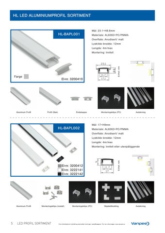 Aluminium- og plastprofiler for LED striper 第 8 页