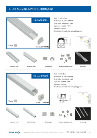 Aluminium- og plastprofiler for LED striper 第 9 页