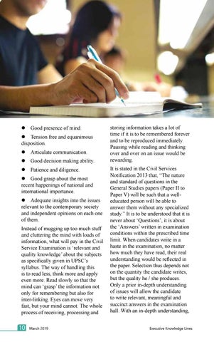 EXECUTIVE KNOWLEDGE LINES March 2019 第 10 页