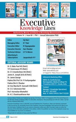 EXECUTIVE KNOWLEDGE LINES March 2019 第 6 页