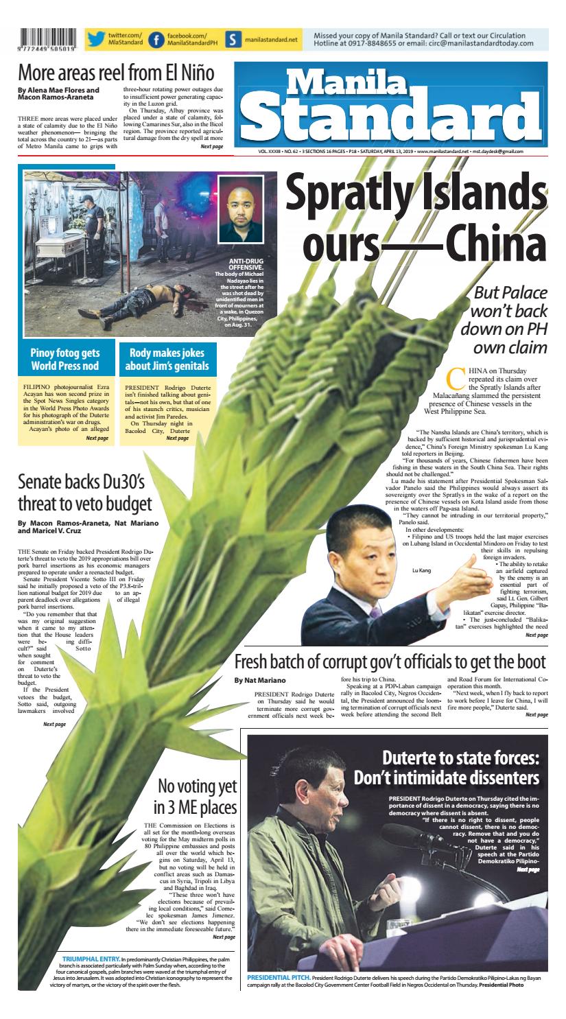 Manila Standard 19 April 13 Saturday By Manila Standard Issuu