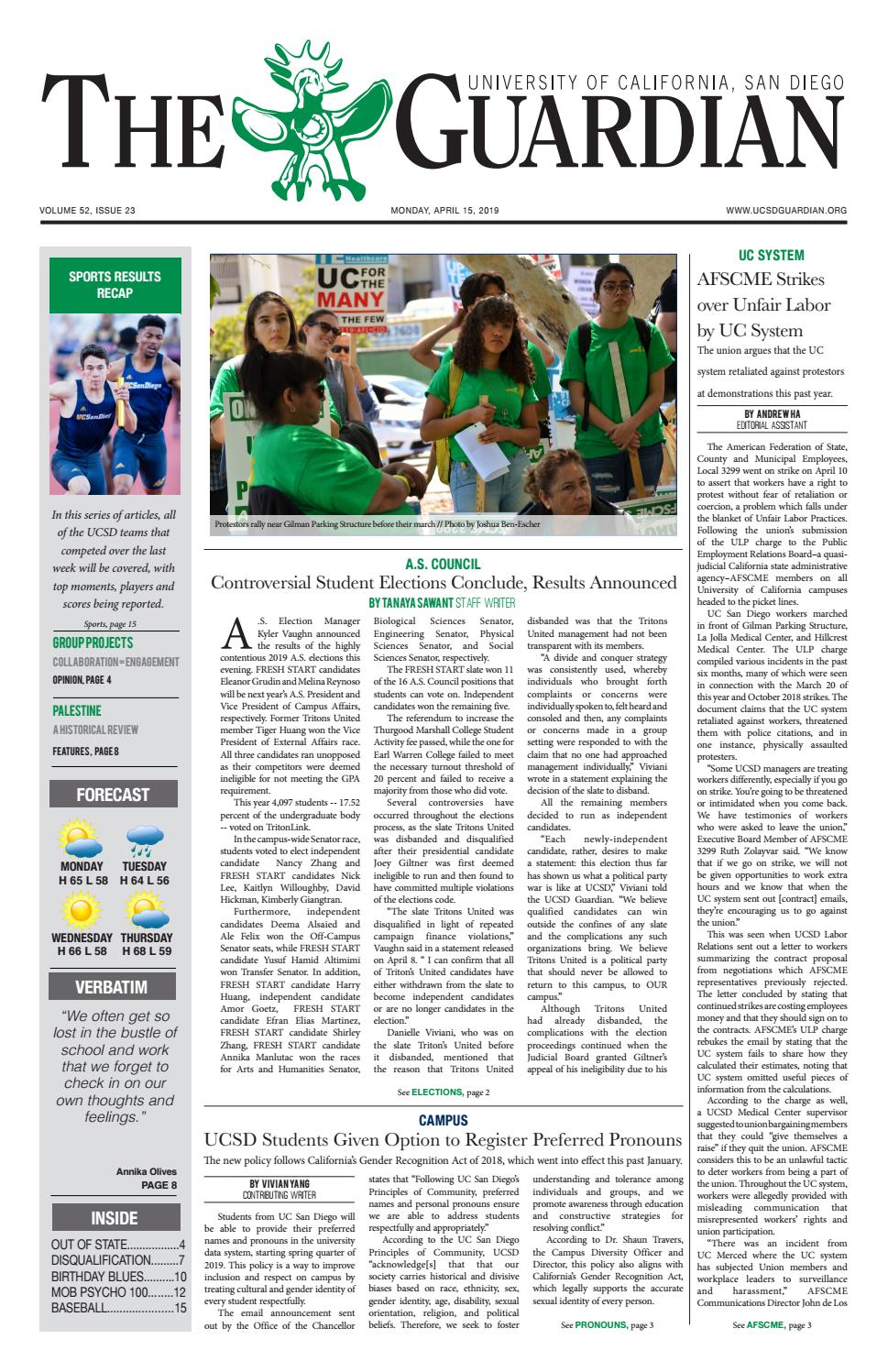 Ucsd Guardian 41518 By Ucsd Guardian Issuu - 