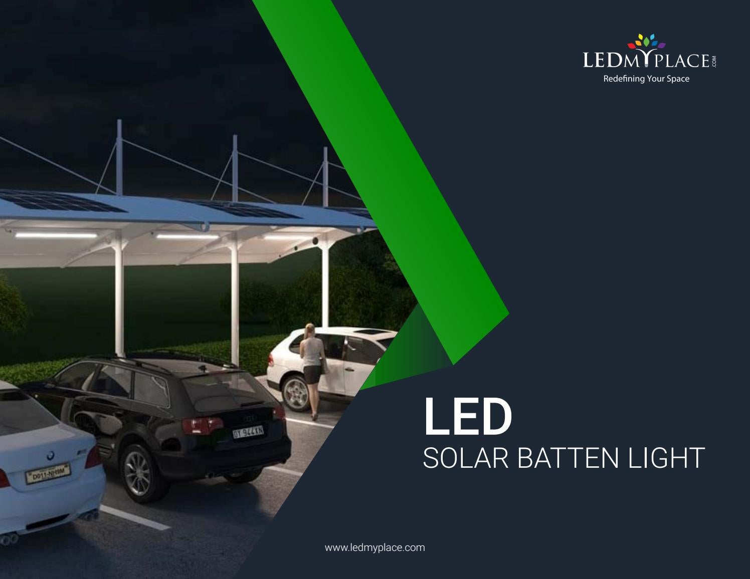 All In One Solar Powered LED Batten Light Kit By LEDMyplace by