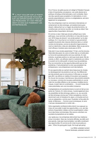 Rapport annuel Fedustria 2018-2019 第 7 页