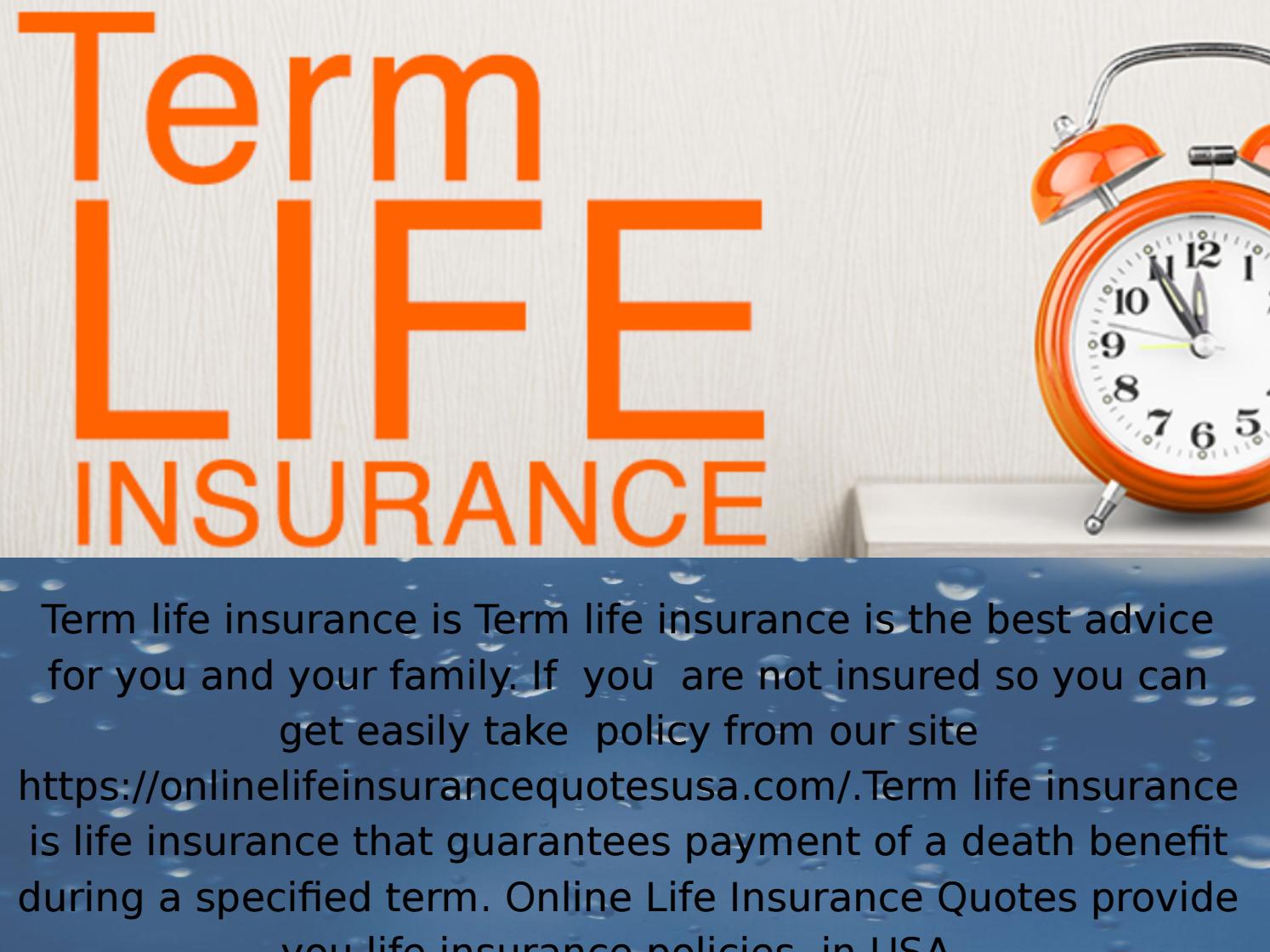 Term life insurance by onlinelifeinsurancequotes - Issuu