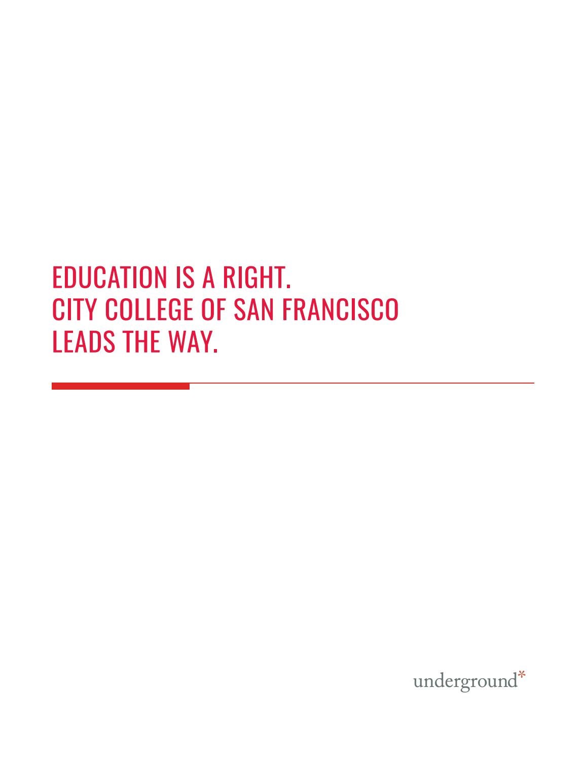 Telling the Story of City College of San Francisco by Underground
