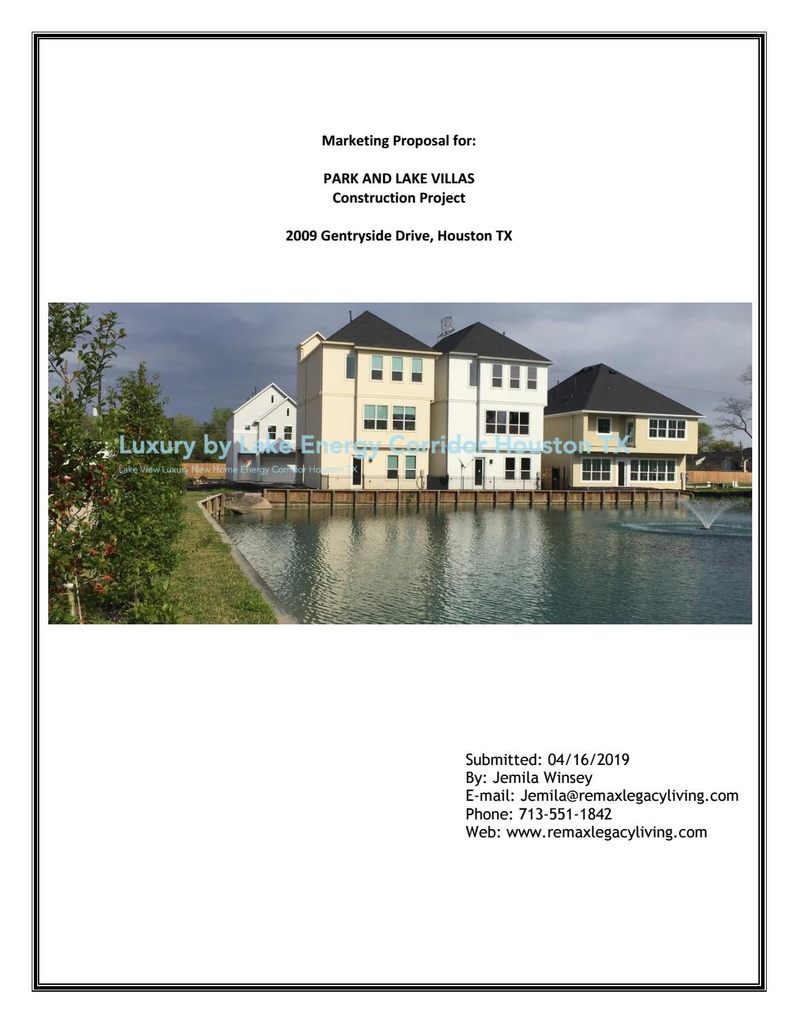 Marketing Strategy Park and Lake Villas by The Winsey Group Issuu
