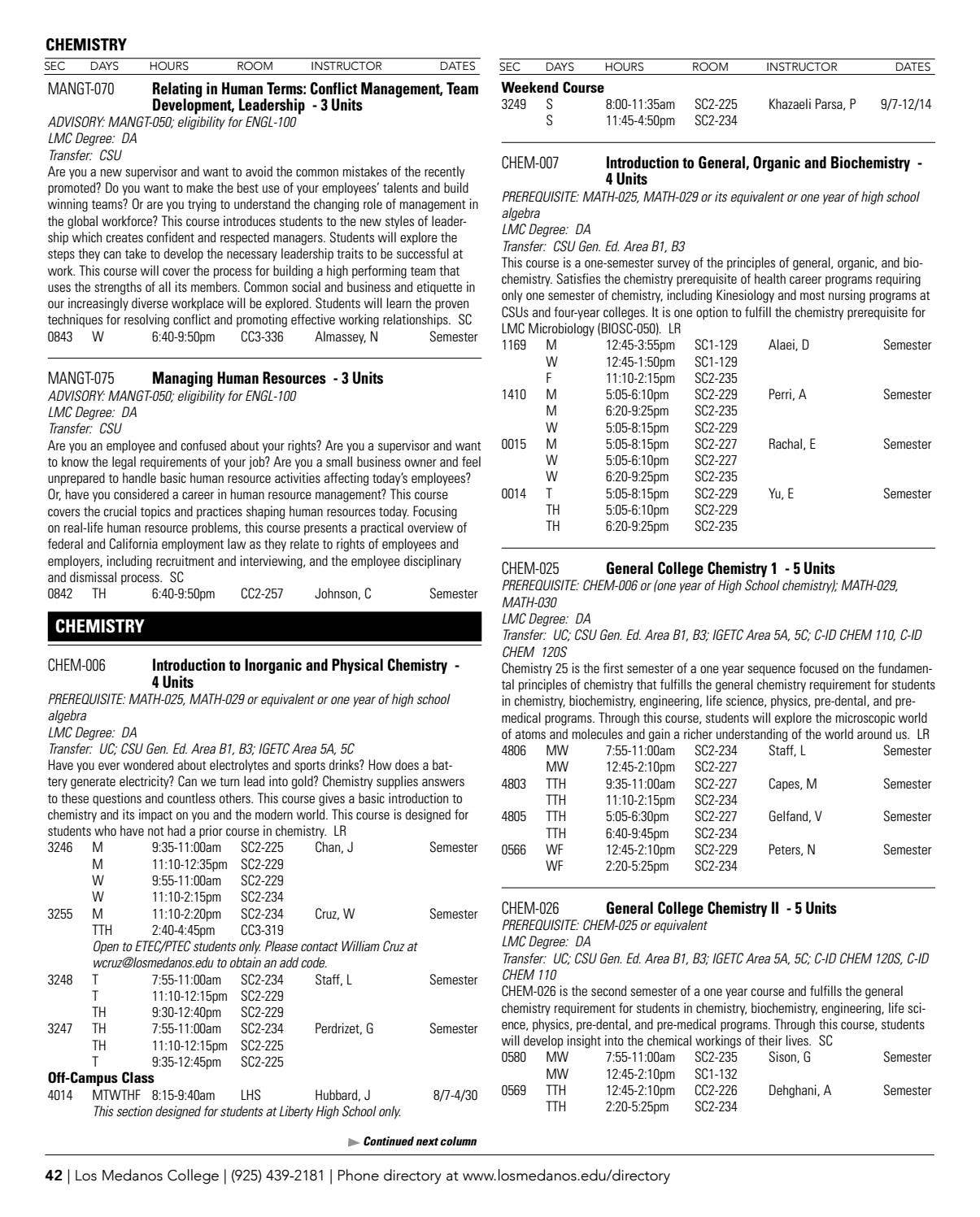 Fall 2019 Class Schedule by Los Medanos College - Issuu