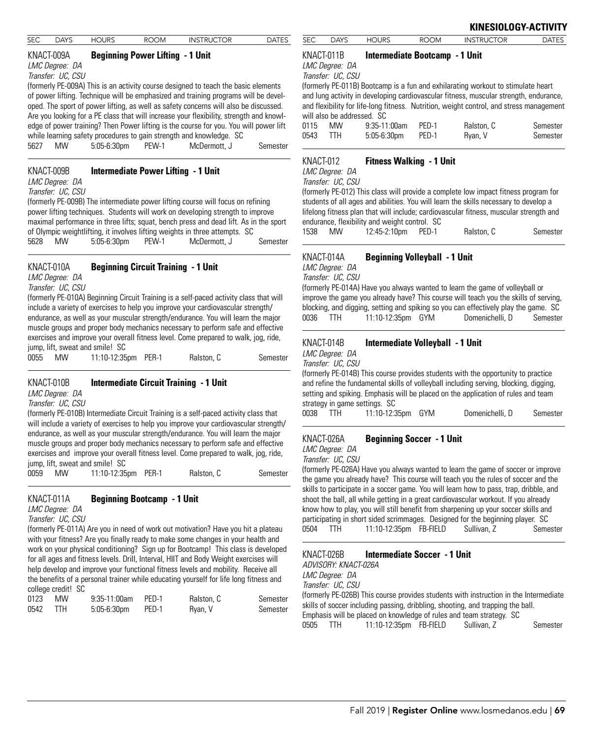 Fall 2019 Class Schedule by Los Medanos College - Issuu