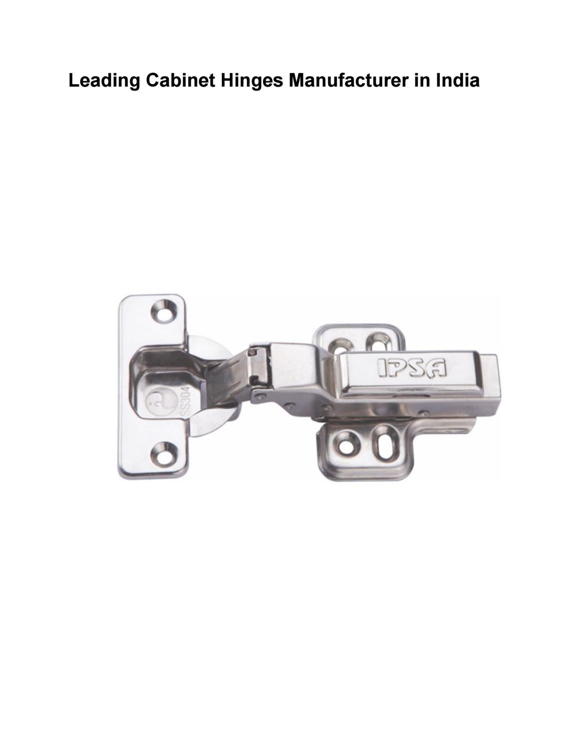 Leading hinges manufacturer in India by IPSA India Issuu