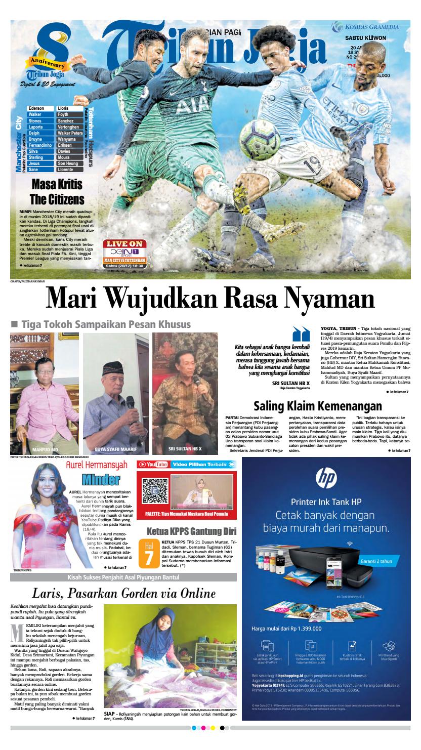 Tribun Jogja 20 04 2019 By Tribun Jogja Issuu