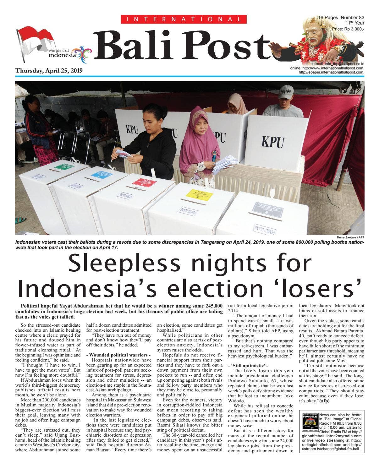 Edition Thursday, April 25, 2019 | International Bali Post by e-Paper ...