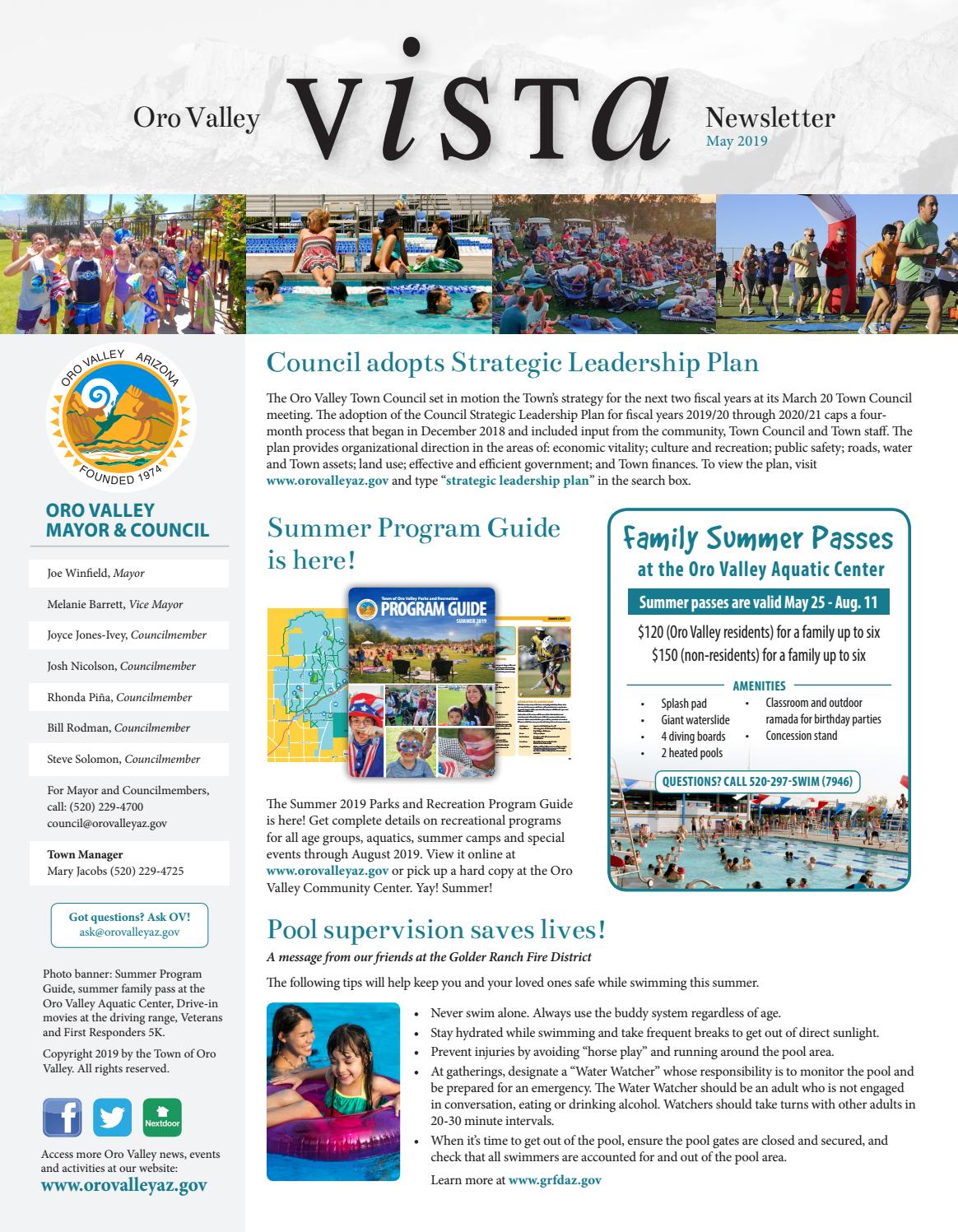 Oro Valley Newsletter May 2019 by Oro Valley Issuu