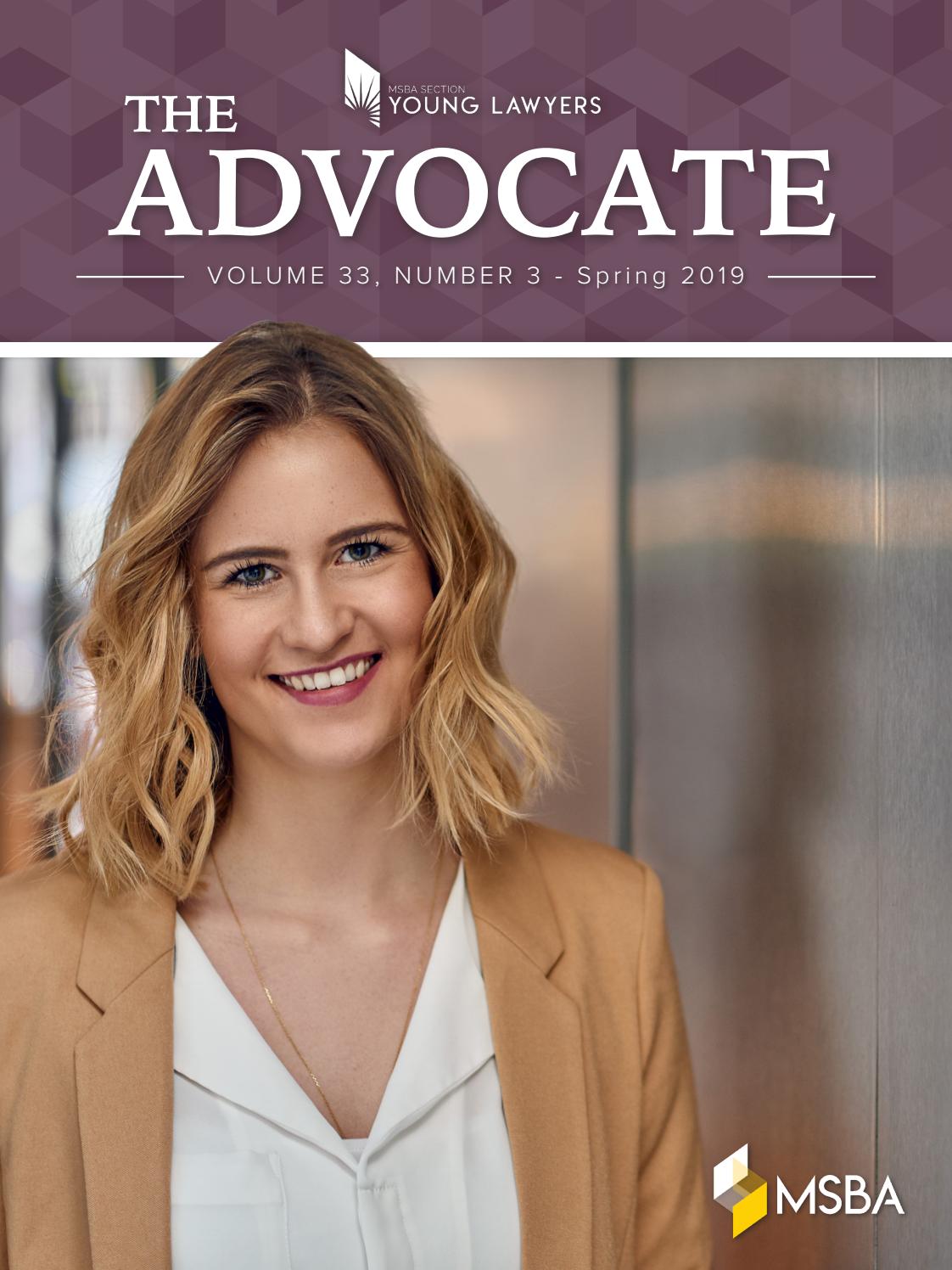The Advocate Spring 2019 by Maryland State Bar Association Issuu