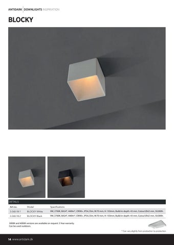 ACEC Distributors Ltd 灯饰目录 · Downlights 第 14 页