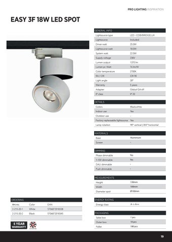 ACEC Distributors Ltd 灯饰目录 · PRO 第 19 页