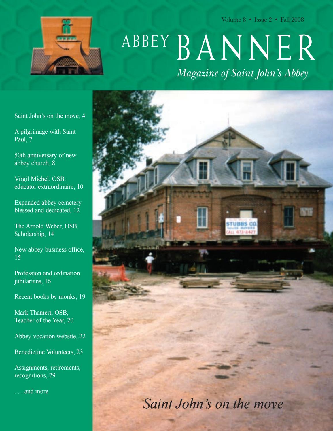 Abbey Banner Fall 2008 By Saint John S Abbey Issuu