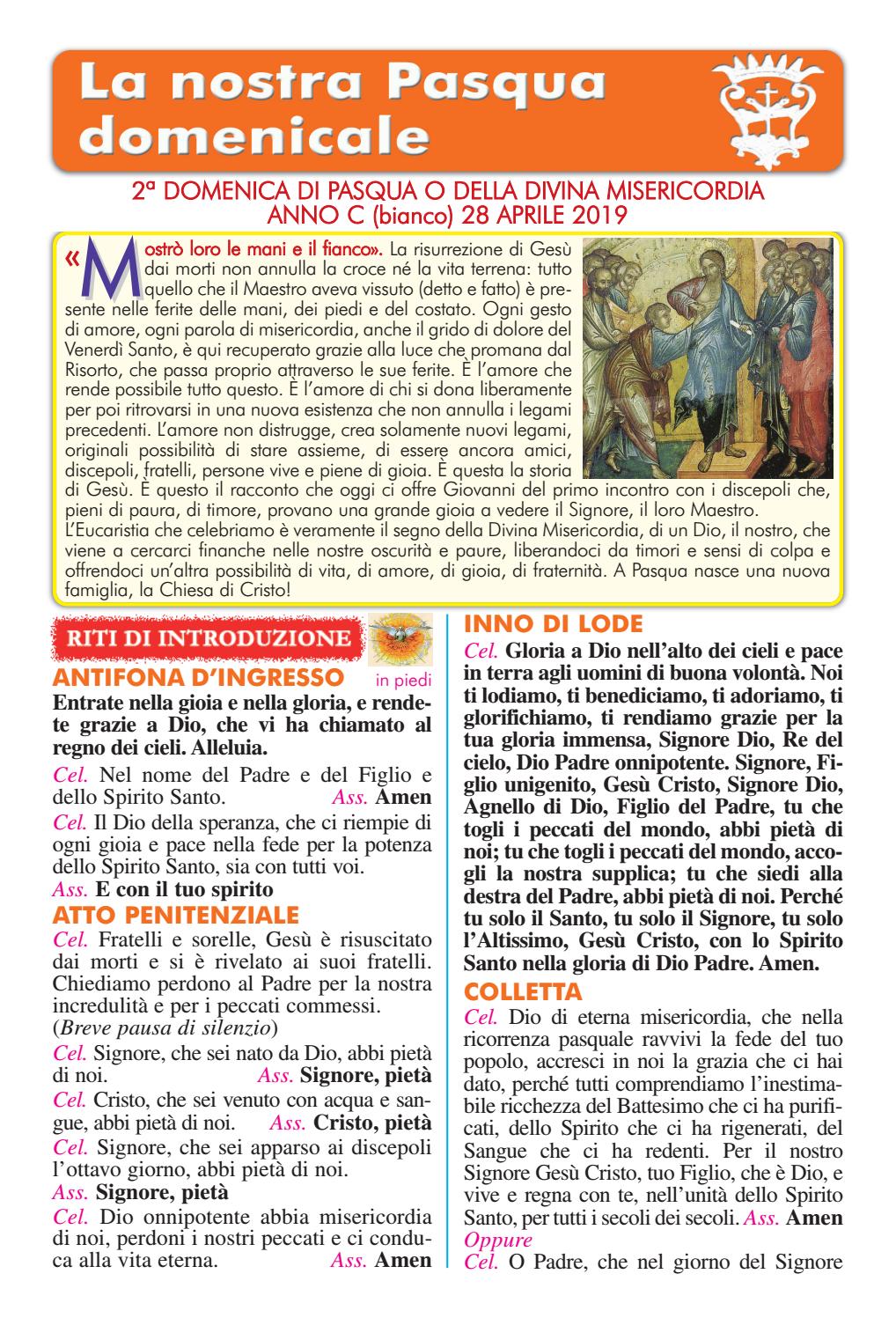 2a Domenica di Pasqua anno C by La Pasqua del Signore Issuu