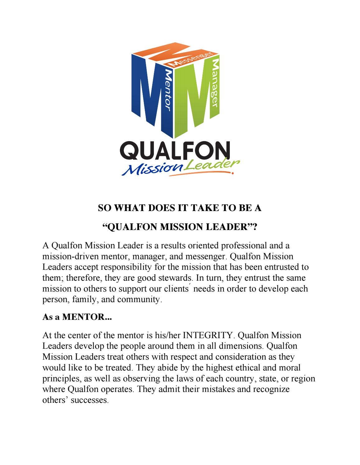Qualfon Mission Leader Profile by Qualfon Corporation - Issuu