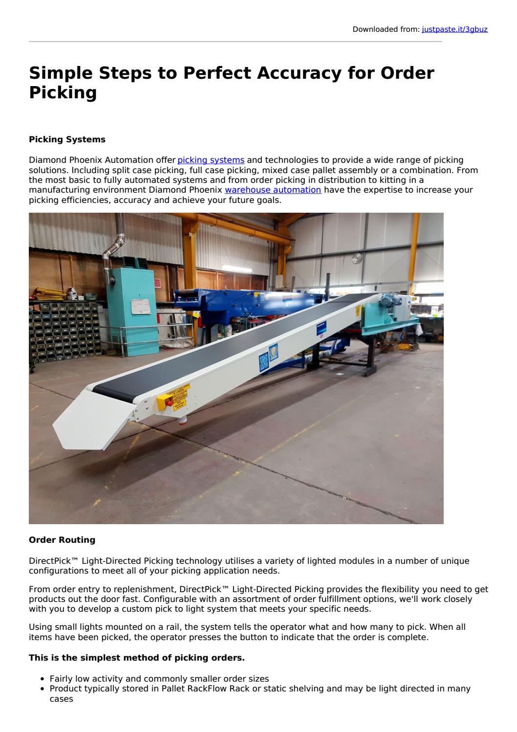 Simple Steps to Perfect Accuracy for Order Picking by omega.visuals Issuu