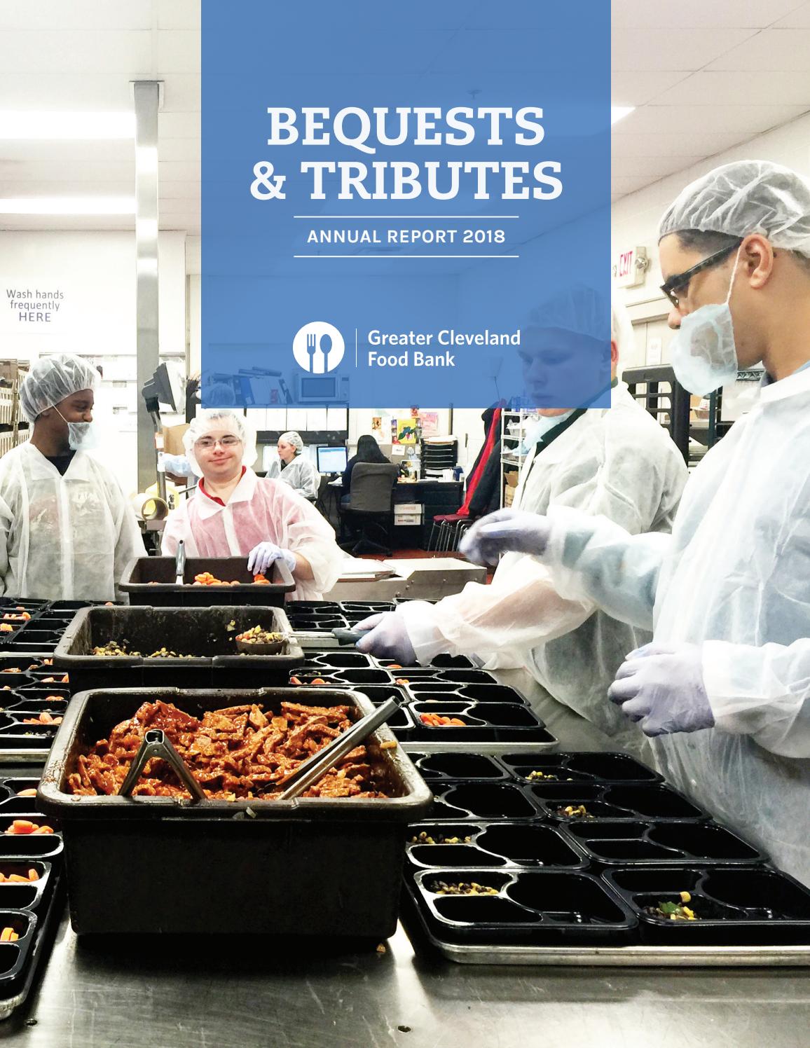 Greater Cleveland Food Bank Bequests & Tributes 2018 by Greater