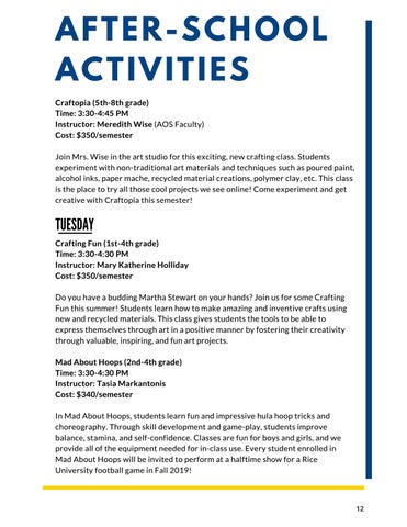 AOS Extended Day Fall 2019 Program Offerings 第 15 页