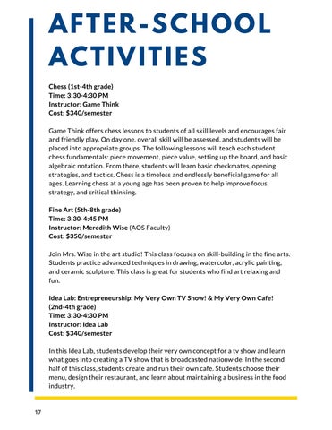 AOS Extended Day Fall 2019 Program Offerings 第 20 页