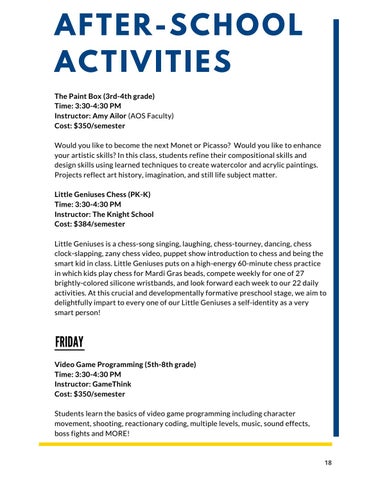 AOS Extended Day Fall 2019 Program Offerings 第 21 页