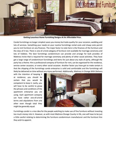 Furniture In Orange With Delivery By Oc Mattress And Furniture Issuu