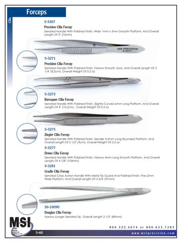 MSI Precision Ophthalmology Catalog by MSI Precision Instruments - Issuu