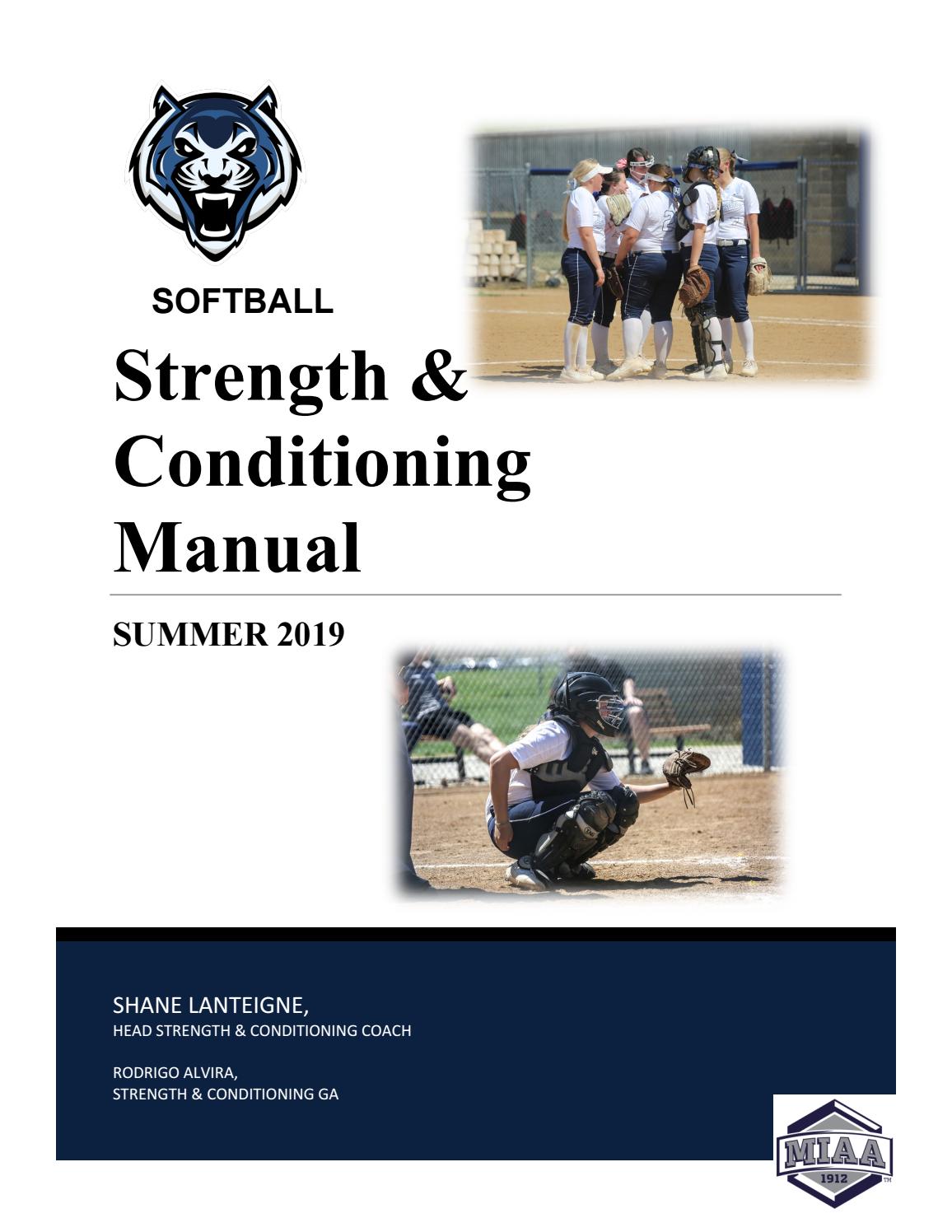 2019 Lincoln (MO) Softball Summer Strength & Conditioning Manual by