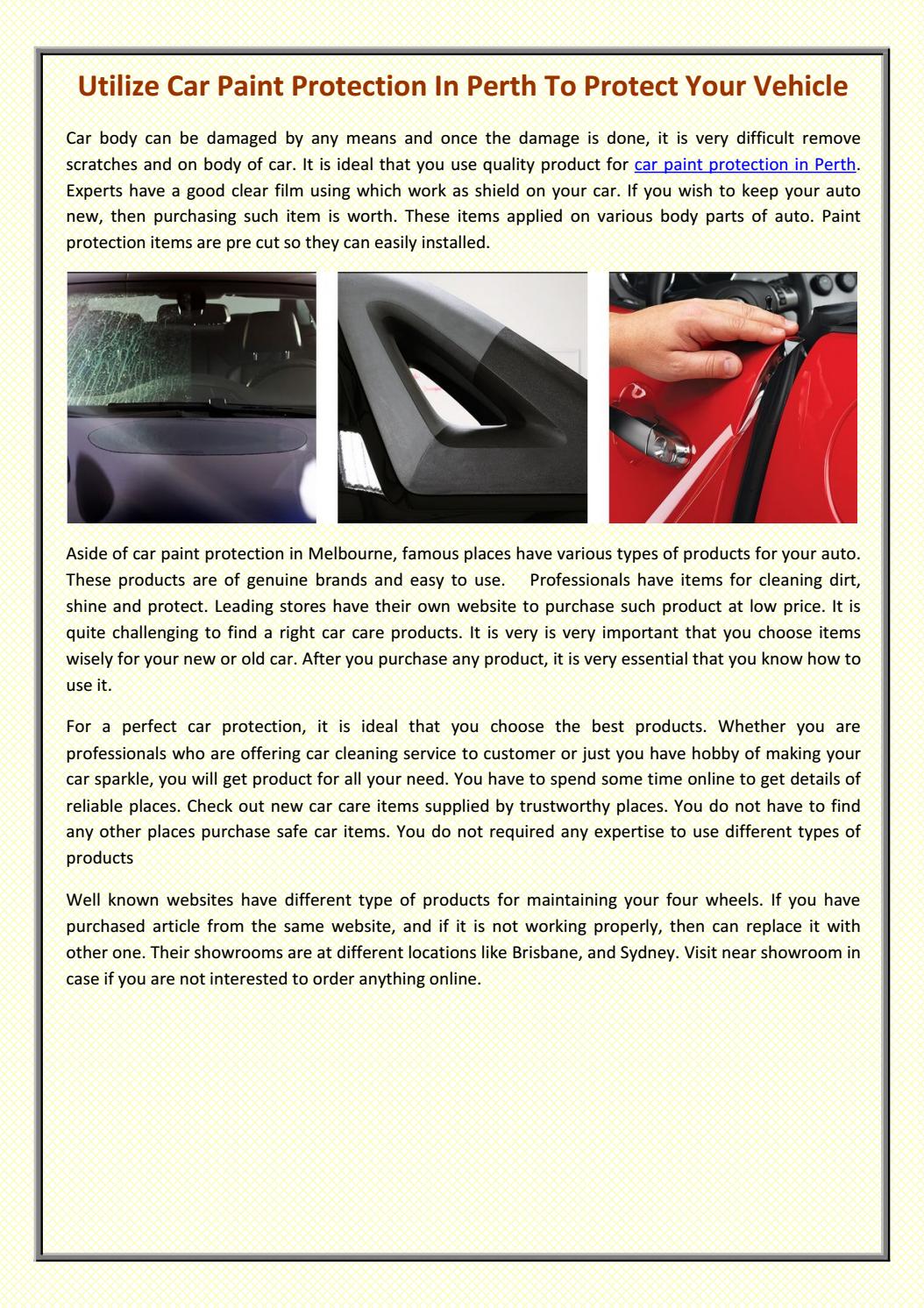 Utilize Car Paint Protection In Perth To Protect Your Vehicle by Car