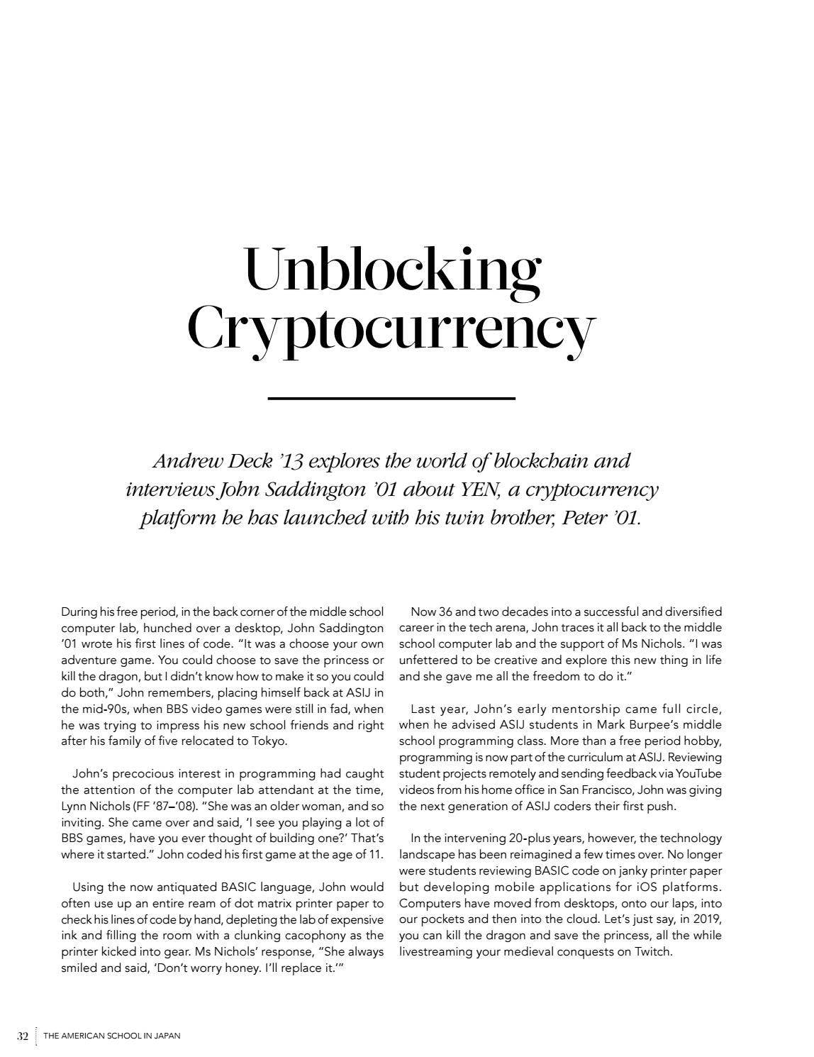 The Ambassador. Spring, 2019 by The American School in Japan - Issuu