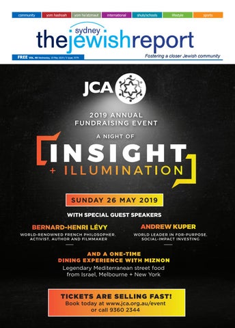 Sydney Embraces Thoughtful Darkness >> The Sydney Jewish Report May Edition 2019 By Thejewishreport Issuu Sydney Embraces Thoughtful Darkness >> The Sydney Jewish Report May Edition 2019 By Thejewishreport Issuu