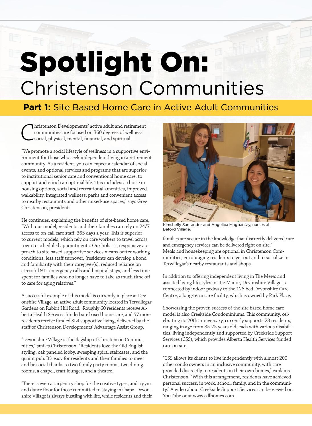 creekside retirement community on Business In Edmonton May 2019 By Business In Edmonton Magazine Issuu