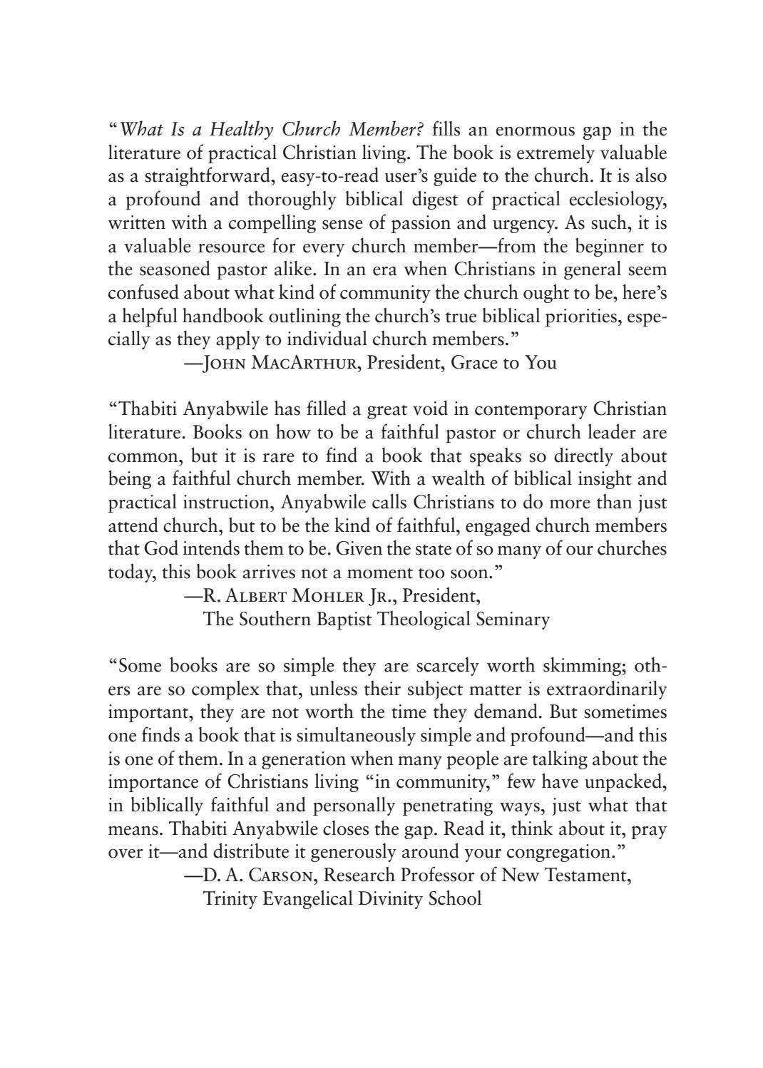 Look Inside: b'What is a Healthy Church Member?' by The Good Book ...