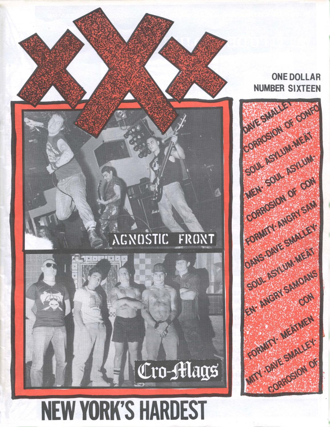 xXx Fanzine: Issue 16  Agnostic Front & Cro-Mags by Bridge Nine 