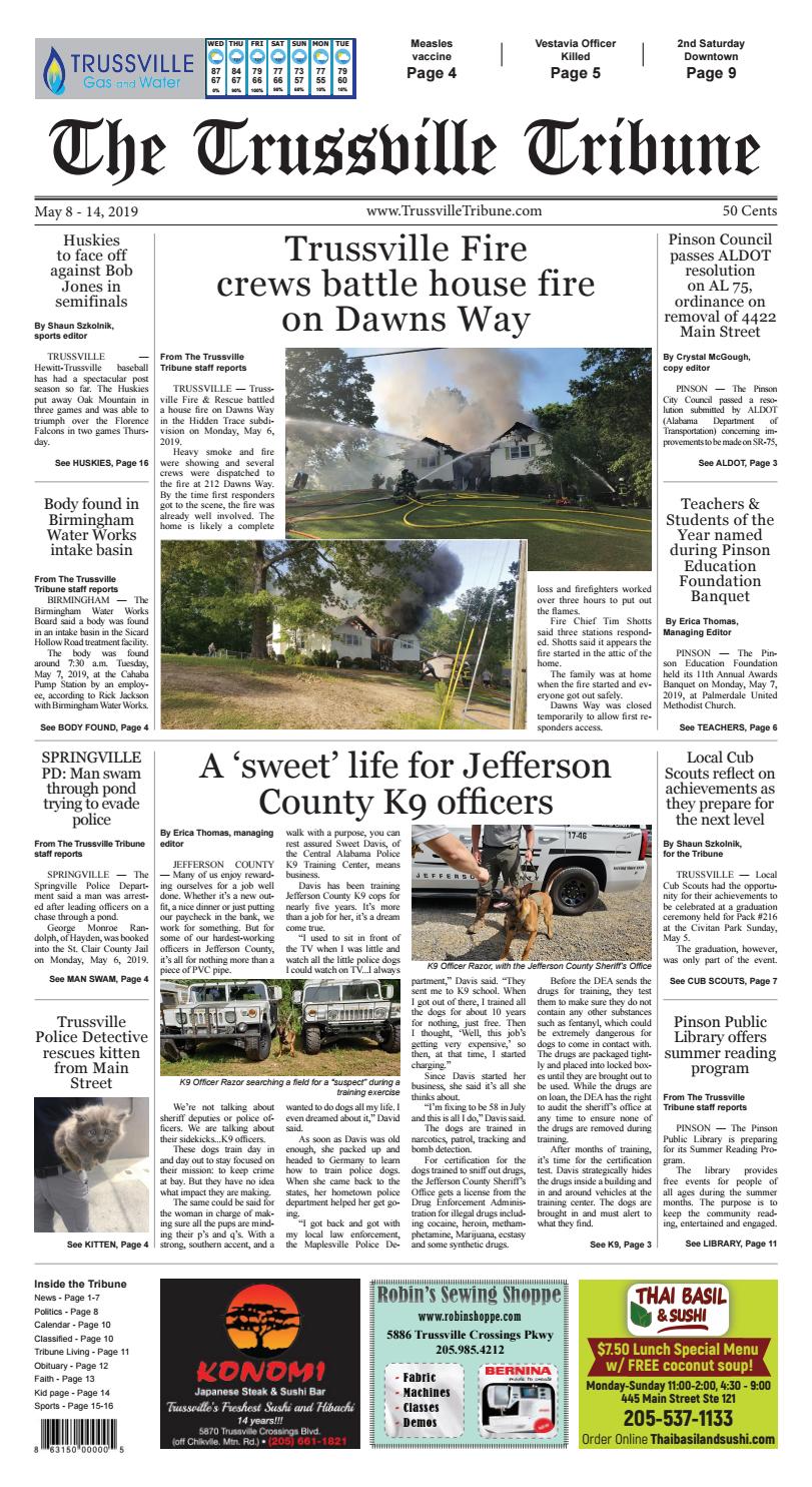 The Trussville Tribune May 8 14 2019 By Mike Kurov Issuu